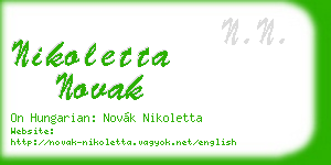 nikoletta novak business card
