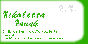 nikoletta novak business card